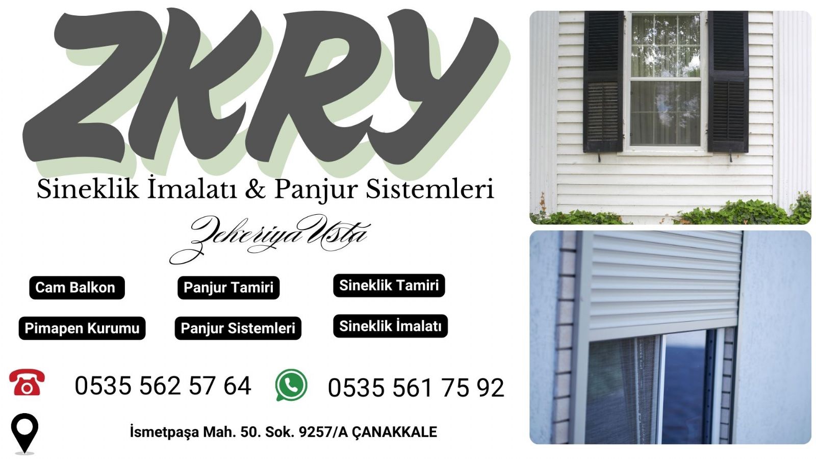 Çanakkale panjur kepenk tamiri