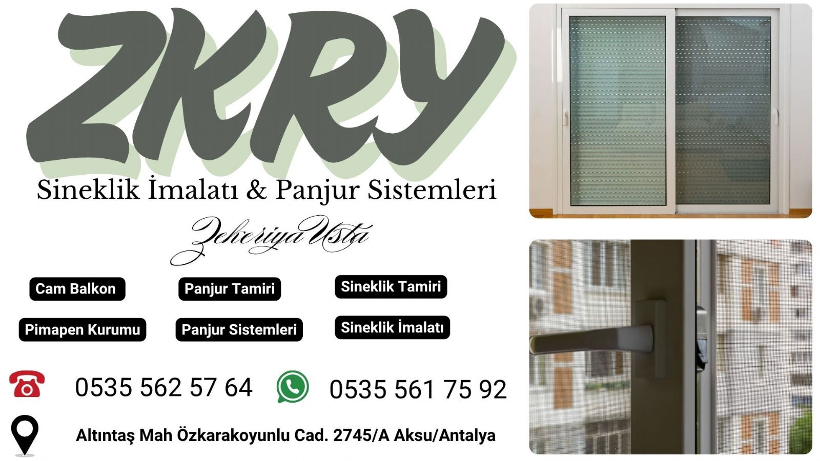 Antalya Altıntaş  Panjur Kepenk Tamiri