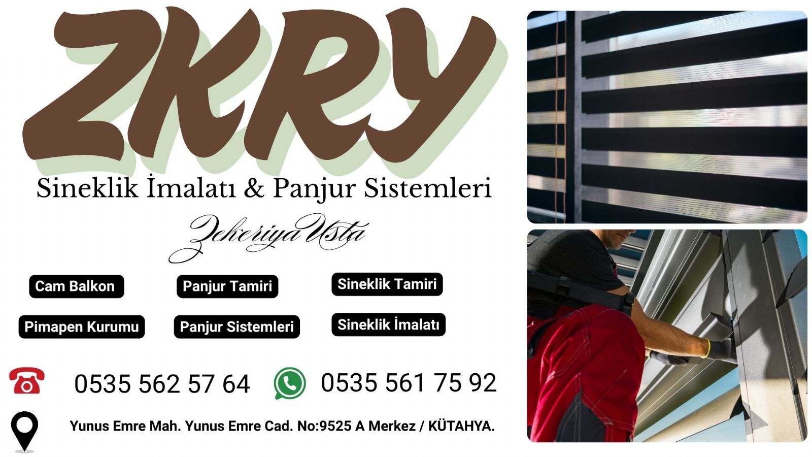 Kütayha  Panjur Kepenk Tamiri