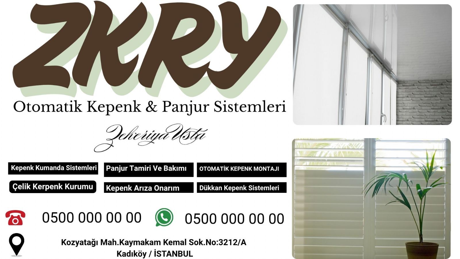 Kozyatağı Mahallesi Panjur Kepenk Tamiri
