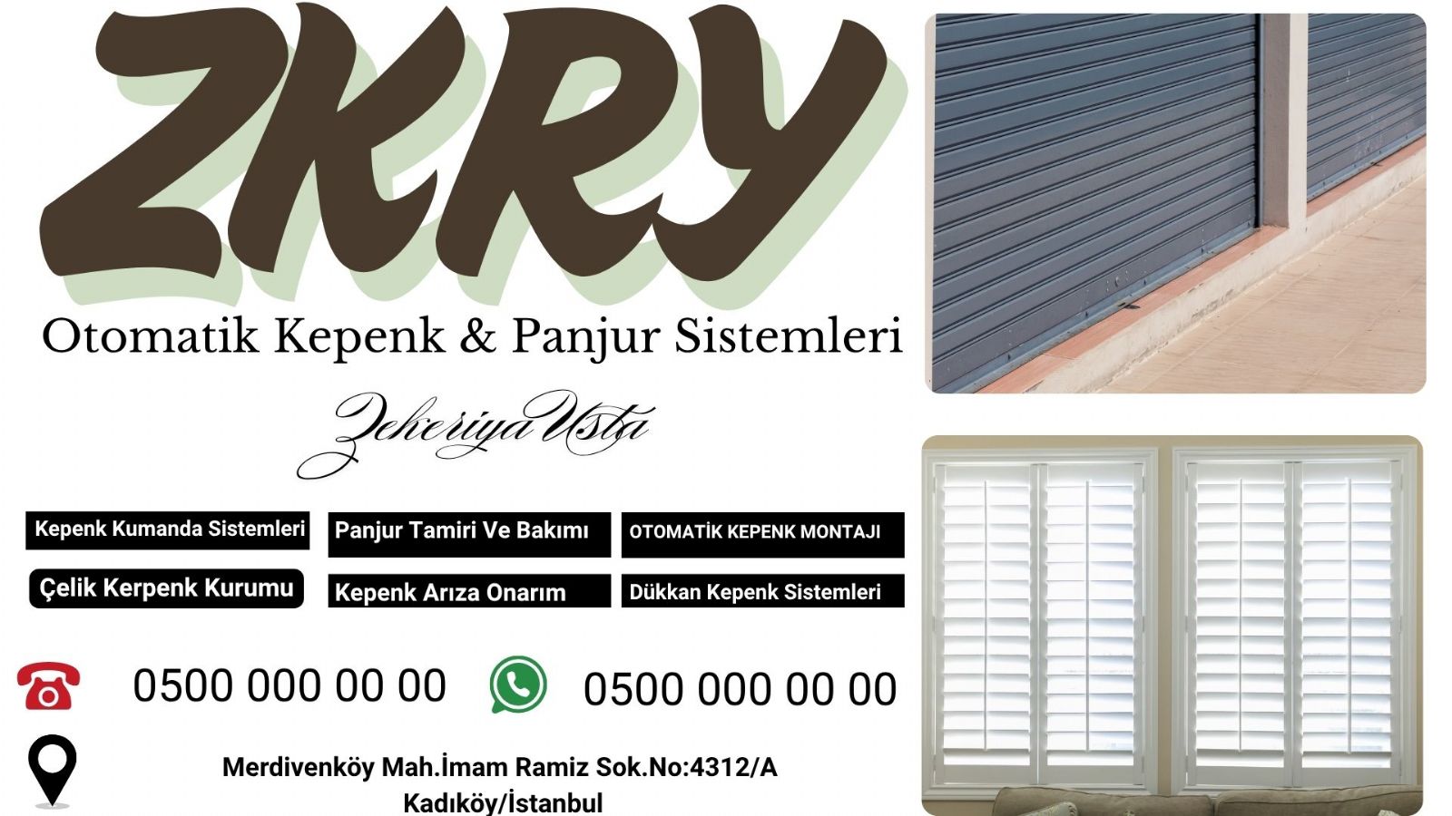  Merdivenköy Mahallesi Panjur Kepenk Tamiri. P
