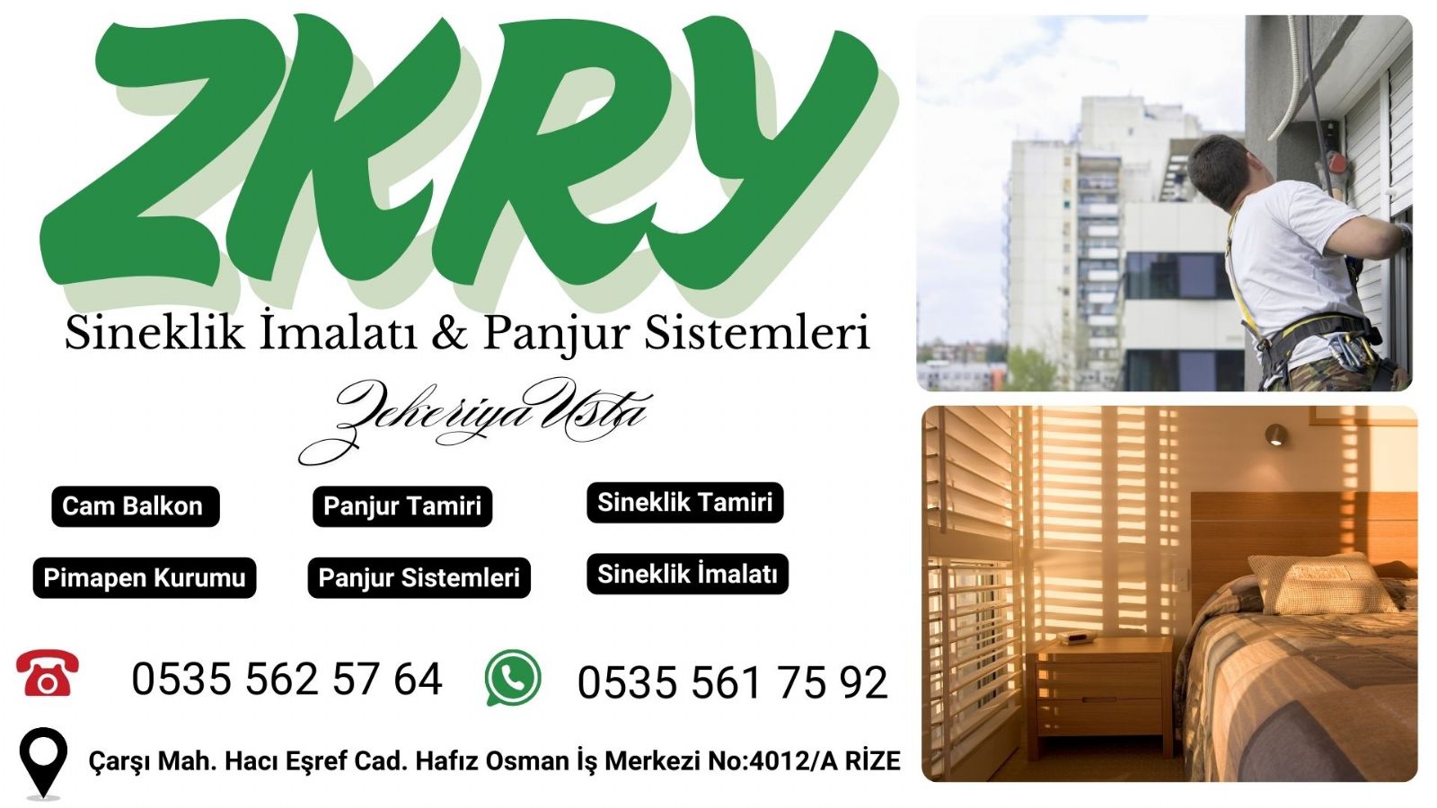 Rize Panjur Kepenk Tamiri